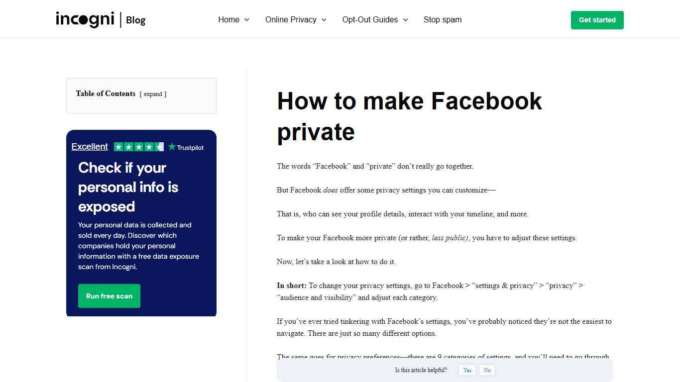 How to make Facebook private [2026] | Incogni
